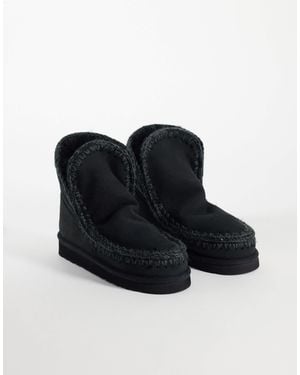 Mou 18 stiefel aus wildleder mit shearling-futter - Schwarz
