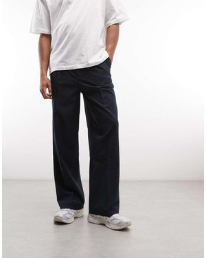 Weekday Pantalones De Sastre De Corte Suelto De - Negro