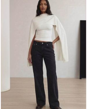 NA-KD Lane Low Waist Jeans - White