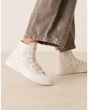 Converse – chuck 70 – hohe sneaker mit spitzendesign - Natur