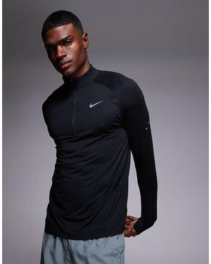 Nike Stride Dri-fit Half Zip Longsleeve Top - Blue