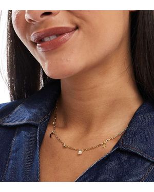 Accessorize Collar Con Charms Celestiales Y Letra L Chapado En Oro De La Colección Z De - Metálico