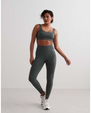 Aim'n Leggings Salvia A Coste Senza Cuciture - Bianco
