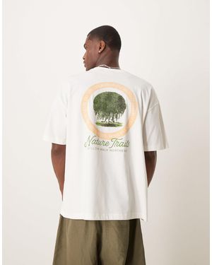 ASOS Oversized T-shirt With Scenic Graphic - Natural
