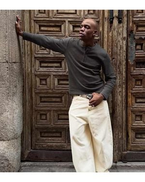 Bershka Barrel Jeans - Brown