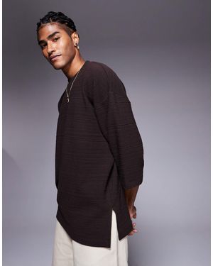 ASOS Oversized Textured T-shirt - Blue