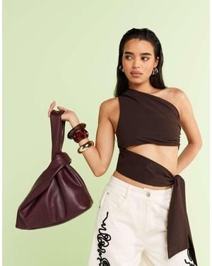 ASOS Oversized Loop Through Clutch Bag - Red