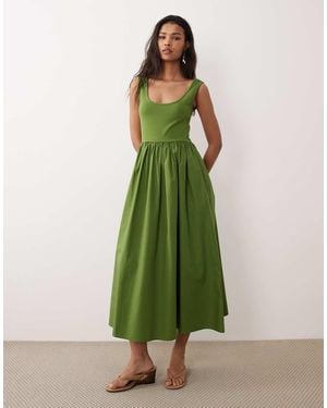 Nobody's Child Colorado Sleeveless Scoop-neck Midi Dress - Green