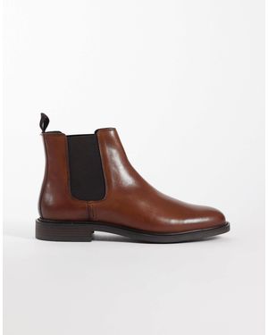 ASOS – chelsea-stiefel aus poliertem leder - Braun