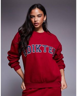 Edikted Co-ord Major Sweatshirt - Red