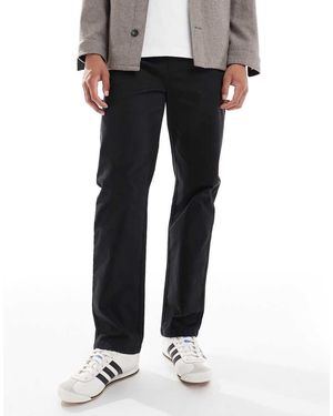 Threadbare Pantalones Negros De Corte Recto De