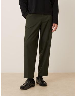 ASOS Smart Oversized Tapered Trousers - Black