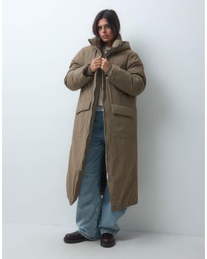 ASOS Hooded Longline Padded Jacket - Multicolour