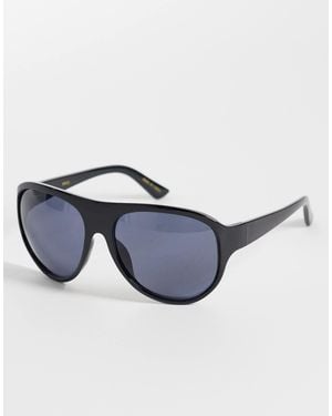 Mango – oversize-pilotensonnenbrille - Blau