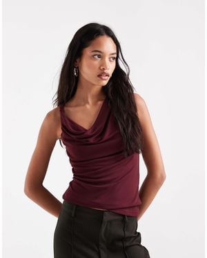 Vero Moda Sleeveless Waterfall Top - Red