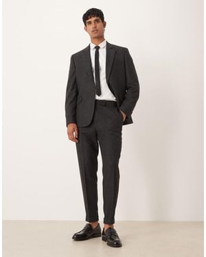 ASOS Slim Suit Trousers - Natural