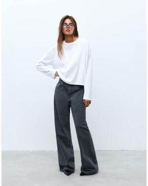Pull&Bear Baggy Jeans - White