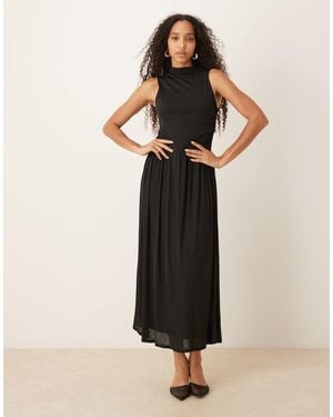 ASOS – midikleid - Schwarz