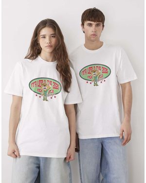 PRNT Fifa World Cup Mascot Mexico Relaxed Fit T-Shirt - White