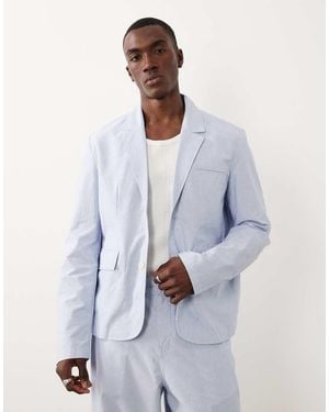 Farah Archive biggs Co-ord Stripe Blazer - White