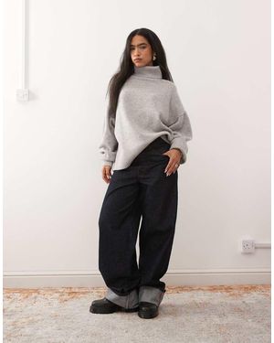 Weekday Premium Wool Oversized Turtleneck Jumper - Natural