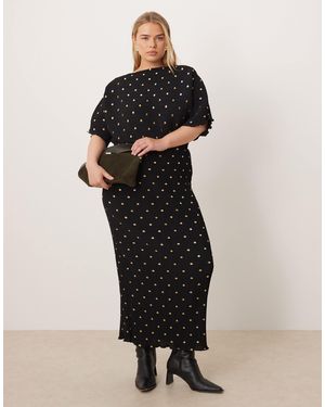Never Fully Dressed – tilly – plissiertes maxikleid - Schwarz