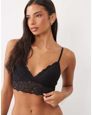 New Look Lace Bralette - Black
