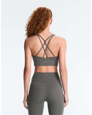Oysho Medium-Support Comfortlux Sports Bra With Cups - Grey