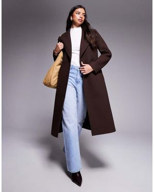 Forever New Formal Wrap Coat - Brown
