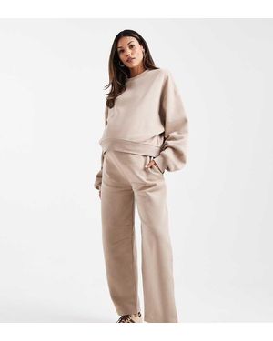 ASOS Asos Design Maternity Barrel Leg Trackies - Natural