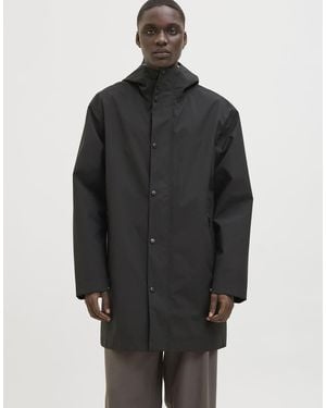 Jack & Jones Long Raincoat - Black