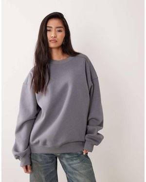 Cotton On Jersey Color Piedra De Corte Cuadrado Con Cuello Redondo De Cottonon-Gris