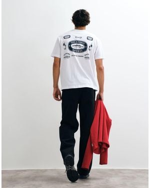 Only & Sons Oversized Fit T-shirt With Algarve Shores Print - White