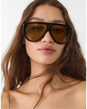 Stradivarius Resin Sunglasses - Brown