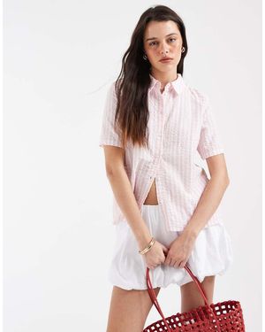 Pieces Short Sleeve Shirt - White