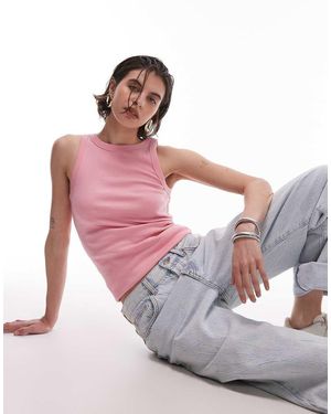 ARKET Top Sin Mangas De Punto Acanalado De - Rosa