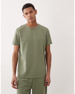 Brave Soul T-shirt d'ensemble texturé à col ras - Vert
