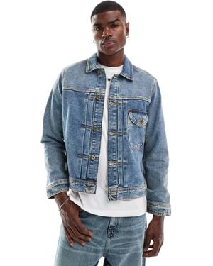 Lee Jeans Cowboy Denim Jacket Relaxed Fit - Blue