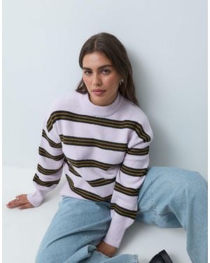 ASOS Asos Design Curve Exposed Seam Relaxed Sweater - Gray