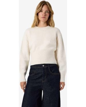 Noisy May Jersey De Punto En Crema-Blanco