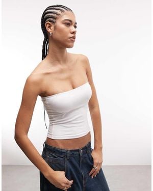 Collusion Double Layer Bandeau Top - White