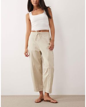 Threadbare Barrel Leg Trouser - Natural