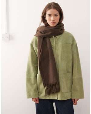 Weekday Premium Oversized Scarf - Green