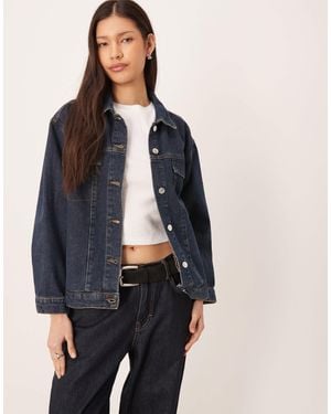 ASOS Oversized Denim Western Jacket - Blue