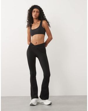 4505 Wrap Waist Slim Kick Yoga legging - Black