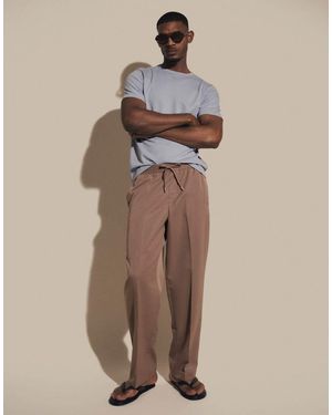 ASOS Tailored Pull On Wide Leg Trousers - Blue