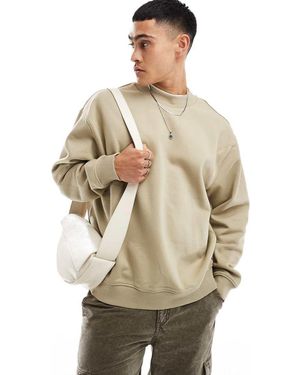 Weekday Relaxed Heavyweight Jersey Sweatshirt - Natural