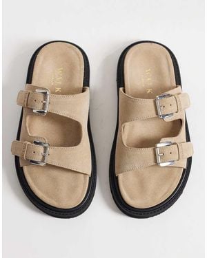 Walk London Budapest Double Strap Sandal - Natural