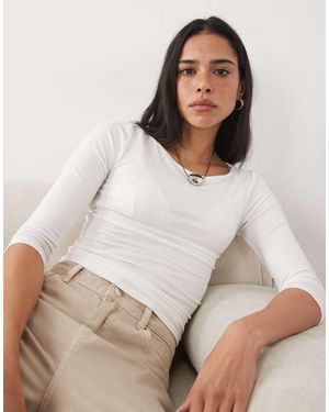 Motel Ione Top A Maniche 3/4 - Bianco