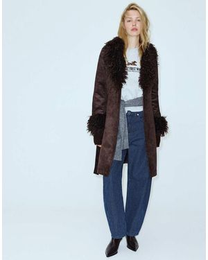 Pull&Bear Getailleerde Imitatiesuède Jas - Blauw